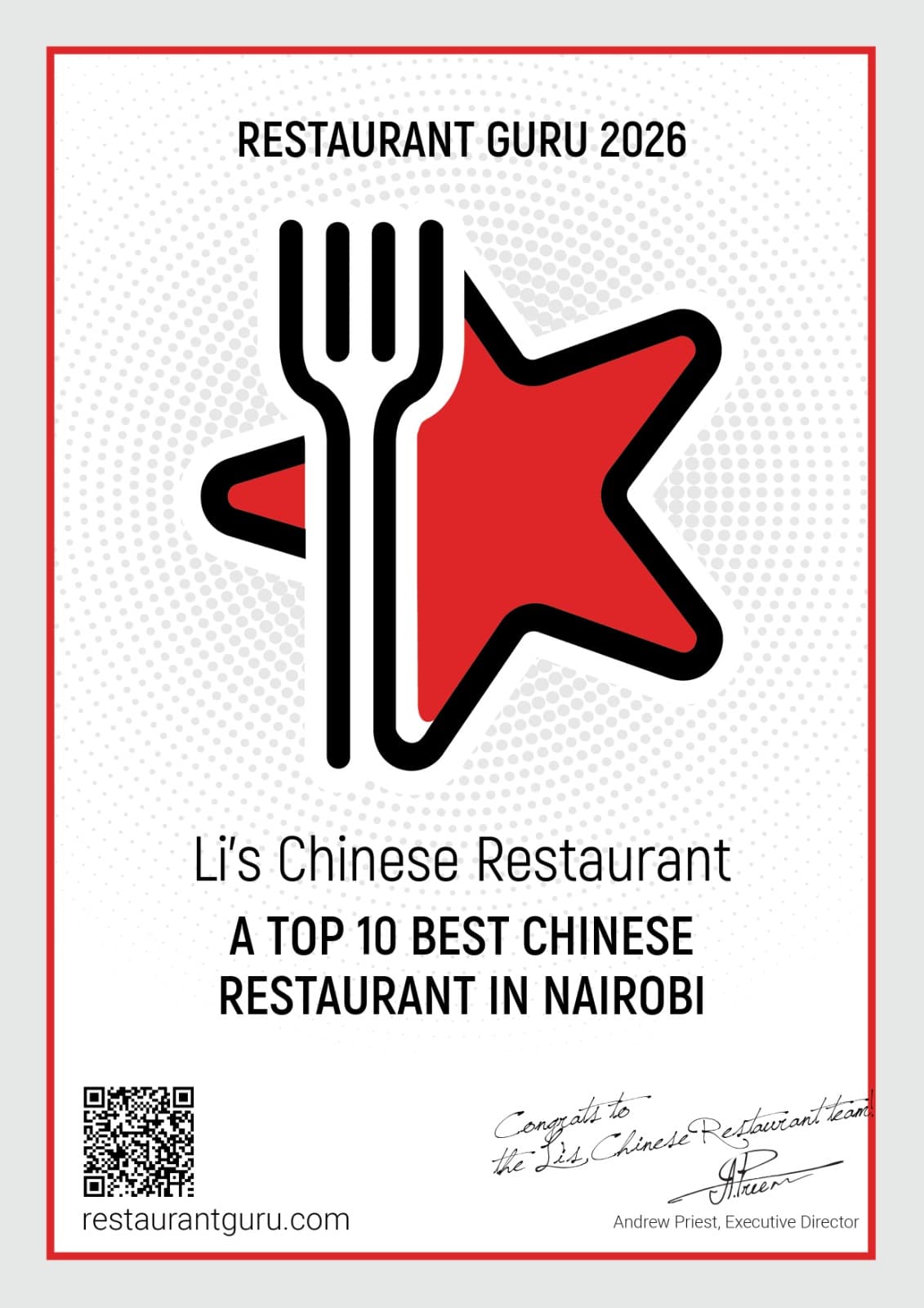 A top best chinese restaurant in nairobi